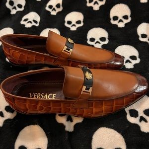 Brand New Versace Alligator Skin Loafers